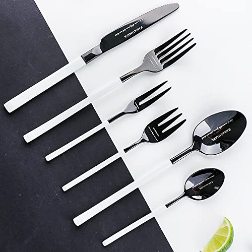 【Set di posate per 12】 Set di posate da 72 pezzi inclusi coltelli da tavola, forchette da tavola, cucchiai da tavola, cucchiaino. Adatto per occasioni speciali o pasti di tutti i giorni, perfetto per una meravigliosa decorazione della tavola.