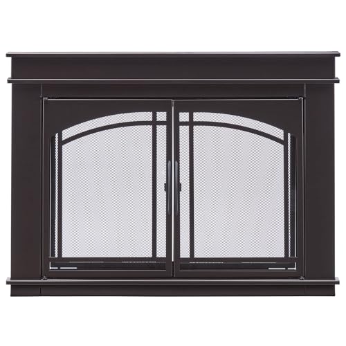 Bluegrass Living Branford Fireplace Glass Doors with Screen, Small -