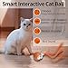 Interactive Cat Toys, Automatic Moving Cat Toys for Bored Indoor Adult Cats, Fast Rolling, Chirping & Motion-Activated Cat Toys, Fun Gift for Cats with Speedy Tail 2.0, USB Rechargeable, Orange