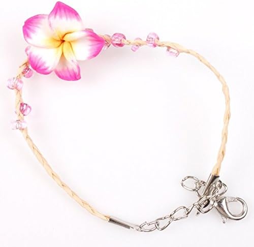 8 Colors FIMO Polymer Clay Flower Seed Bead Charms Braided Bracelet Handmade