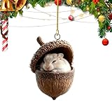 Mimoqk - Decoraciones navideñas con forma de borla, decoración de animales en forma de borla 2D | para árbol de Navidad | para árbol de invierno y vacaciones al aire libre, casa, salón, dormitorio