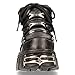 New Rock NewRock 106 S1 Unisex Metallic Black Classic Leather Biker Gothic Boots 4