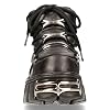 New Rock Newrock 106 S1 Unisex Metallic Black Classic Leather Biker Gothic Boots