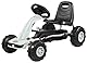 HyperMotion Go-Kart für Kinder ab 3 Jahren, Tretauto Jungen und Mädchen, Fahren: Vorne und Hinten, Doppelte Handbremse, Kinderfahrrad wie EIN Auto, 4 Räder Metall + Kunststoff, Grau