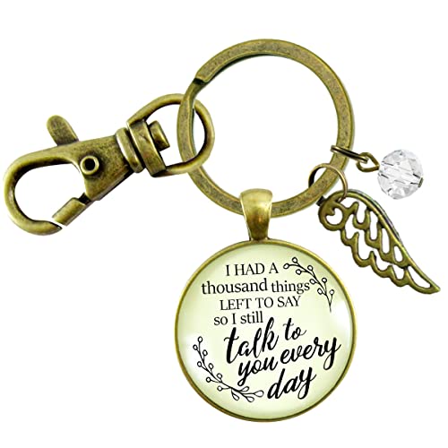 Gutsy Goodness PRKEYW007035 Remembrance Keychain I Had A Thousand Things Left To Say Memorial Jewelry thumb #1