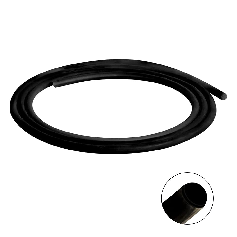 Feelers Industrial Black Solid Natural Latex Rubber Tubing 1/9"（Exactly 3mm）OD Speargun Band Slingshot Catapult Tube Rubber Hose for Sports Exercise and Fitness, 3M Length