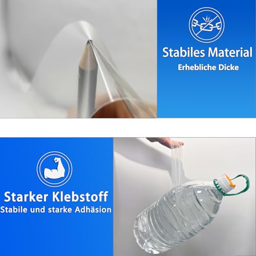 Birllaid Transparentes Dichtungsband Selbstklebend Fenster- Wetterdichtungsband 7,6 cm x 30 m, Fenster-Zugluft-Isolations-Dichtungsband Windabwehr im Winter keine Rückstände transparent