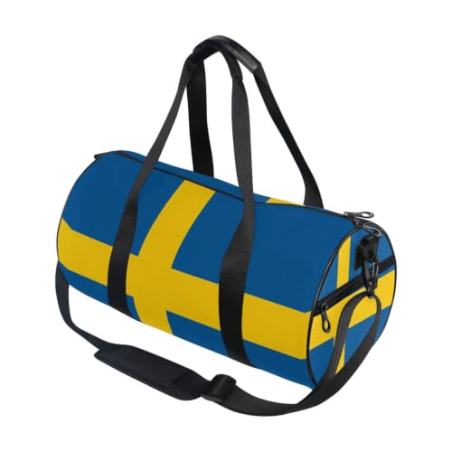 Bolsa de deporte con bandera de Suecia para entrenar y viajar ligera