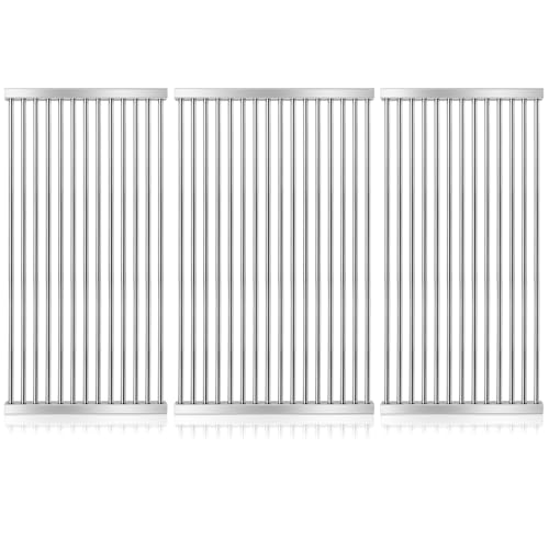 Criditpid Grill Parts for Members Mark BQ05046-6 BQ05046-6-A BQ06042-1 BQ05046-6A & Master Forge B10LG25 Grill Cooking Grates for Members Mark BQ05046-6-A BQ05046-6 Burner Grills