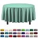 12-Pack Premium Plastic Tablecloth 84in. Round Table Cover - Light Mint