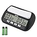 PULIVIA Multifunktions Schach Timer, Digitaler Schachuhr und Spiel Timer, mit Weckfunktion, 3-in-1 Multi-Mode Tragbare Schach Uhr, Inklusive 2 AA Batterien, Schwarz