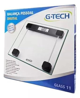 Balança Corporal Digital G-tech Glass 11 Vidro Até 180 Kg…