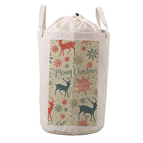 Bolsa de ropa de baño impermeable lino organizador con cordón navidad 2