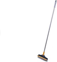 SMBAOFUL Escobas Cepillo Giratorio para Limpieza de Grietas de Piso, Cepillo de Cocina para baño, Mango Largo, Escoba Dura para Lavar Ventanas, Cepillo de baño (Color: Amarillo)