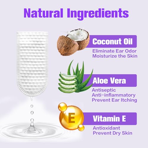 Dog ear wipes,Gently Remove Ear Wax & Dirt,Relieve Ear Itching Fresh Coconut Scent, All Natural Ingredients dog ear cleaning wipes – 50 Count Dog ear wipes,Gently Remove Ear Wax & Dirt,Relieve Ear Itching Fresh Coconut Scent, All Natural Ingredients dog ear cleaning wipes – 50 Count