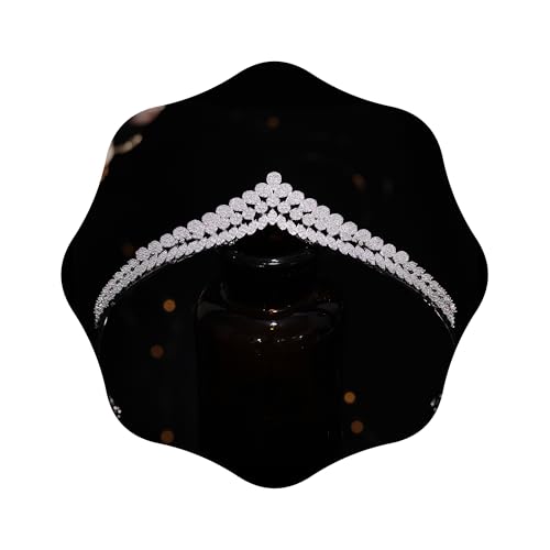 Aoligrace Small 5A Cubic Zirconia Wedding Tiara for Bride CZ Prinicess Pageant Crowns Birthday Party Vintage Hair Accessories