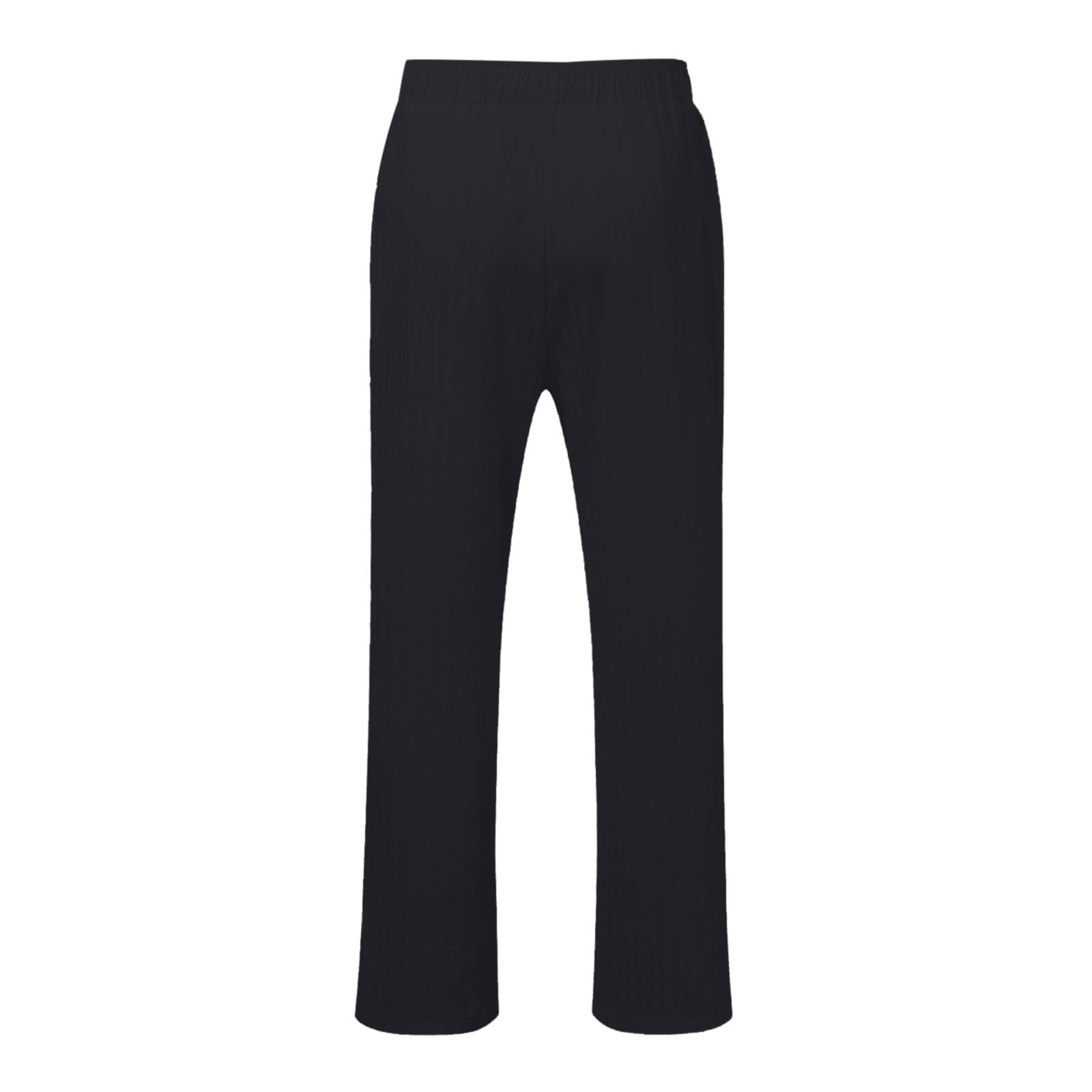 Costume pour homme - Veste d'été 2 pièces - En lin - Manches longues - Col en V - Tenue de mariage - Tenue élégante et décontractée - 2 pièces - Blazer formel - Pantalon de jogging