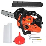 26cc Gas Chainsaw, 2-Cycle Top Handle Petrol Handheld Cordless Chain Saw, 12 Inch Professional Power Chain Saws, Great For Tree Felling, Limbing, Pruning, and Firewood