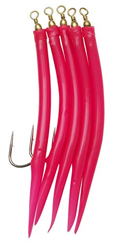 Kinetic Gummi-Makk in fünf Farben und Größen verfügbar, Inhalt je Packung 5 Stück, Perma Steel Haken (Pink, 8/0) Cover