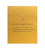 Baydurcan Sun Necklace for Women Sun Pendant Chain Beach Necklace with Message Card (sun 2)