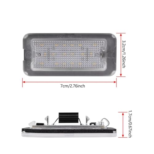 Kit de luces de matrícula trasera de alta durabilidad para Fiat 500 accesorios de automóvil 6