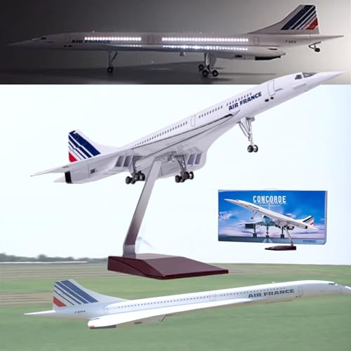 Modelo de avión Concorde Air France 1:125 réplica de resina para vitrina