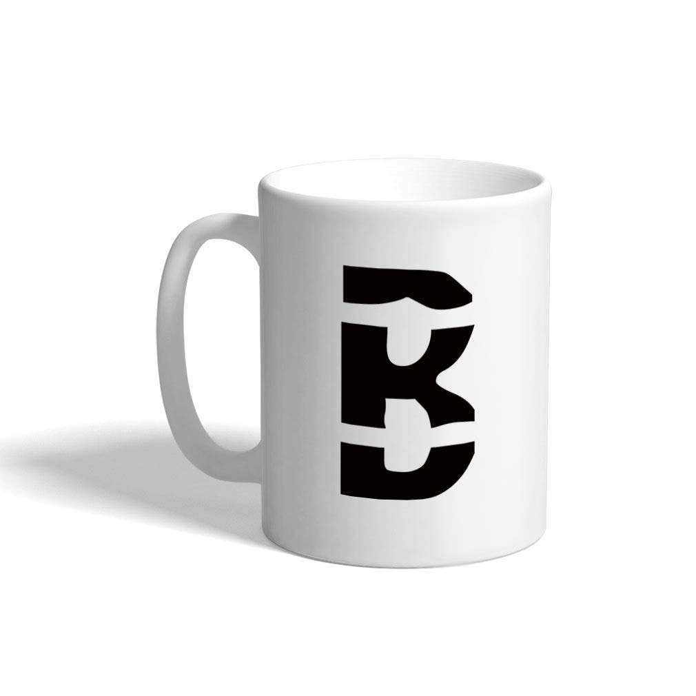 Custom Funny Coffee Mug Coffee Cup"B" Jailbird Initial Monogram Letter B White Ceramic Tea Cup 11 OZ Design Only