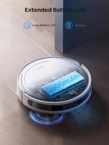 Image of Robot Vacuum and Mop, 3-in-1 Robotic Vacuum Cleaner with Schedule, 5000Pa Suction, LiDAR Navigation & Smart Mapping, 150 Mins Max, Ultra-Slim, App /Alexa Control for Pet Hair /Hard Floor /Low-pile Carpet