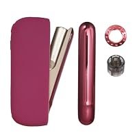 YiTenn Funda 3 En 1 Para IQOS Iluma - Protector + Tapa Lateral + Anillo De Repuesto (Rosa)