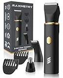 RAXMETRY Manscape Body Hair Trimmer for Men-3 in 1 Electric Razor Groin Groomer,IPX7 Waterproof,Versatile Hair Trimmer for Ball/Pubic/Chest/Beard/Nose,USB-C Rechargeable,Gifts for Him Dad