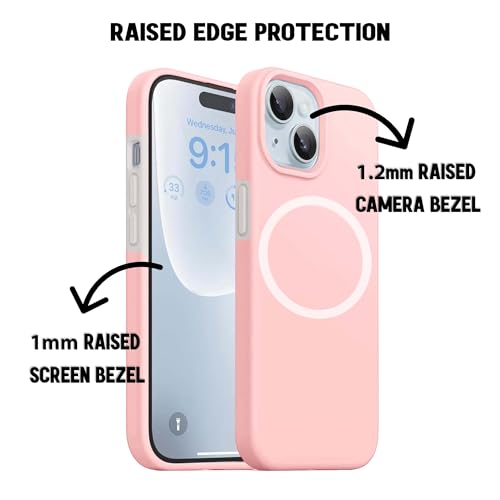 Image of Kratos Soft Silicone Case Cover Compatible with iPhone 15 Plus - Everyday Comfort Protection, Wireless Magnetic Charging Case with Raised Edge Camera & Screen Protection, Shock-Resistant Design