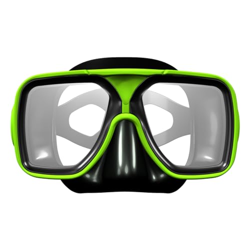 XS Scuba Metro Mask - Black Silicone/Green