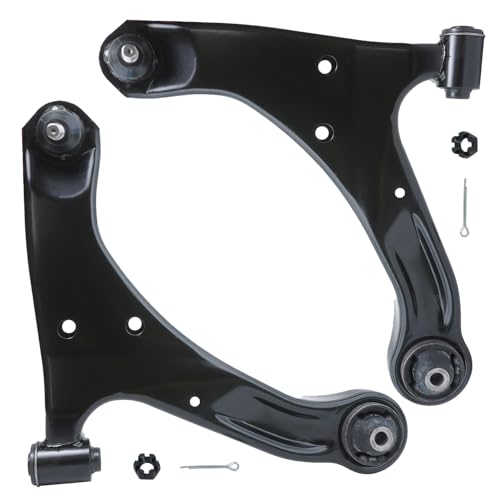 Image of Detroit Axle - Front 8pc Control Arms Kit for 2006-2013 Suzuki Grand Vitara, 2 Lower Control Arms 4 Tie Rod Ends 2 Boots 2007 2008 2009 2010 2011 2012 Replacement