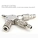 Respicefinem 3 Way Air Splitter 1/4 Inch NPT Male Thread 3 Way Manifold Aluminum Alloy Pneumatic Fitting for Industrial Quick Connection Ideal for Connecting And Diverting Air