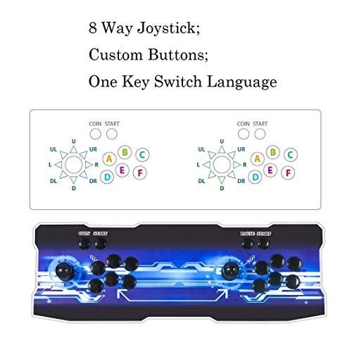 Haamiiqii Retro 3D Arcade Game Console Machine With 8000 Games, Plug And Play Pandora Box, Wi-Fi Download Free Games, Search/Save/Hide/Pause/Add Games, 1280X720 Full Hd, Up To 4 Players Online Game #TOP2