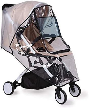 Universal Stroller Raincover Waterproof Windproof Pushchair Pram Stroller Buggy Rain Cover with Canopy Baby Travel Weather Shield