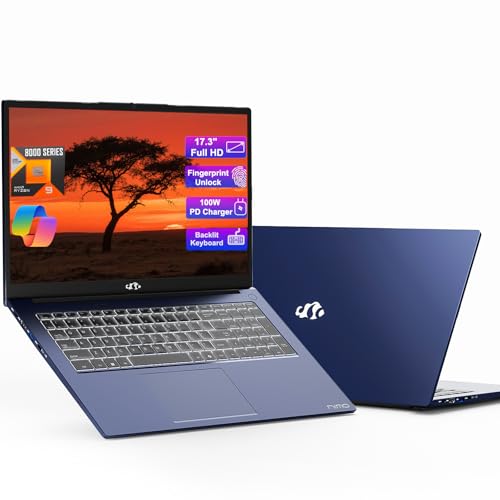 Image of NIMO Gaming-Laptop, 17.3 inch IPS FHD 1080P Display, AMD Ryzen 9 8945HS 32GB DDR5 RAM 2TB SSD (Beat i9-13900H Up to 5.2GHz) Radeon 780M GPU, AI PC, 100W Type-C Backlit Keyboard Fingerprint