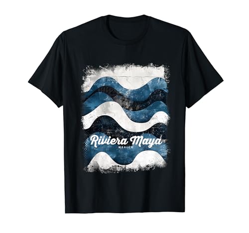 Riviera Maya México Vacation Tee Yucatán Vintage Surf Olas Camiseta