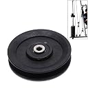 METAL HOUSE Gym Machine Bearing Pulley (4" INCH) Black Wheel for Wire (24) gallery image