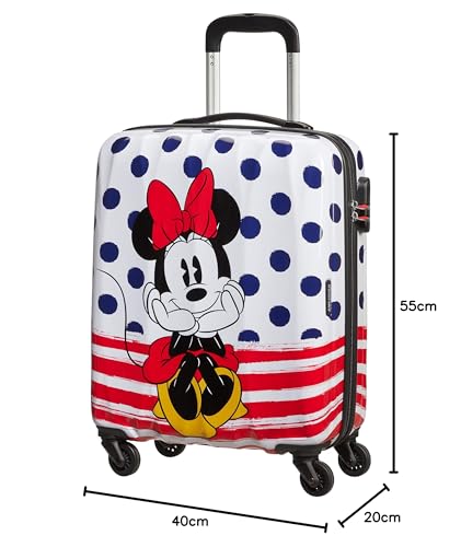 American Tourister Disney Legends - Spinner S, Equipaje infantil, 55 cm, 36 L, Multicolor (Minnie Blue Dots)