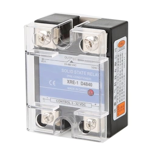 Relais statique monophasé SSR-40DA 3-32VDC pour contrôle de tension alternative AC 10A