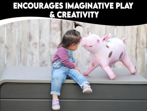 Image of Inflatable Pig, Decorations for Birthday Party Supplies Toy, Cowboy & Cowgirl Farm Theme Gifts, Blow Up Boar Decor, Inflables Para Fiestas Pig Balloon, Fun Decoy Pig Inflatable Party Decoration
