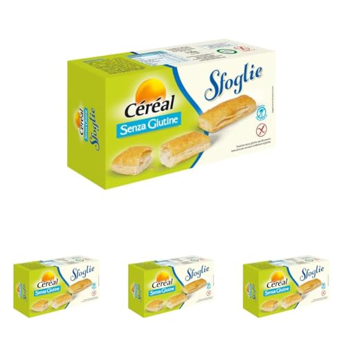 Céréal | Sfoglie Senza Glutine, Friabili e Leggere, Ottime per Colazione e Merenda, 4 Monoporzioni, 100 g (Confezione da 4)