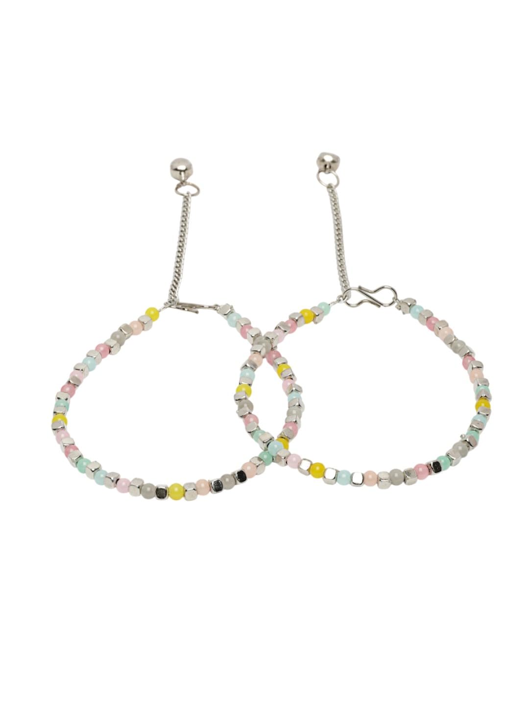 nvr Women's Multi-Coloured Artificial Beads Anklet-picture-12
