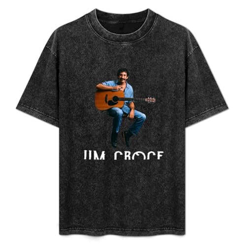 Photo de Guitar Jim Art Croce Music Unisex Printed T-Shirt Mens Black Tee Shirt XXL