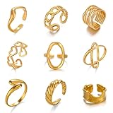 Set di 9 anelli in oro alla moda da donna: questo elegante set include nove diversi modelli degli anelli da donna più ricercati. Con una perfetta combinazione di stili minimalisti, elementi testurizzati e design più audaci, ogni anello in oro è progettato per completare il tuo stile personale e creare look unici e scintillanti.