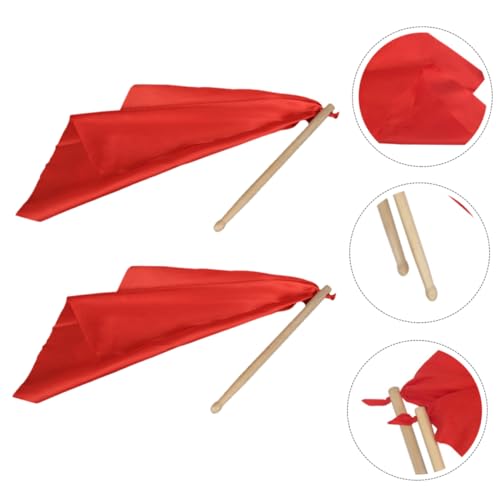 Par de baquetas de percusión sólidas con cinta de cintura para práctica y rendimiento rítmico miniatura 4