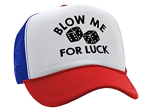 Image of Guacamole - Blow ME for Luck - Casino Craps dice - Vintage Retro Style Trucker Cap Hat