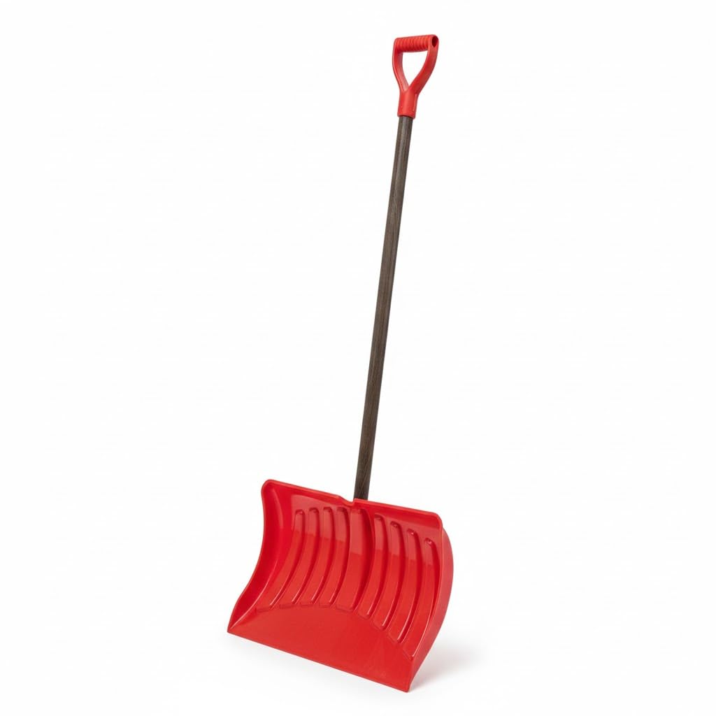 Suinga Pala de Plastico para Granja y Nieve - Pala Quitanieves de Plástico con Mango Ergonómico Largo 140 cm Ancho 66 cm - Herramienta de Jardin y Hogar - Pala Estiercol
