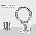 Veemoon 2pcs M12 304 Stainless Steel Eye Ring Bolts Heavy Duty Lifting Screw Rings Nut for Industrial Hoisting and Rigging Applications